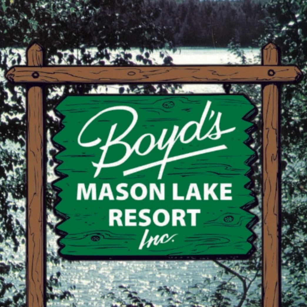 โลโก้ Boyd's Mason Lake Resort newstep new step work and travel Fifield Wisconsin