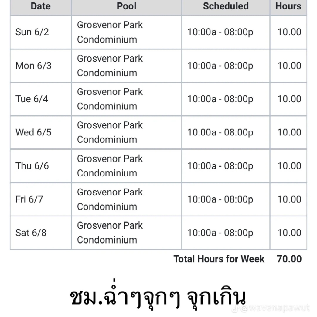 ชั่วโมง ชั่วโมงงาน งาน การทำงาน ไลฟ์การ์ด review New Step Sunset Pool Work and Travel Arlington Maryland wat2024 Lifeguard ทำงานต่างประเทศ แลกเปลี่ยนวัฒนธรรม ทำงานปิดเทอม ฝึกภาษา อังกฤษ