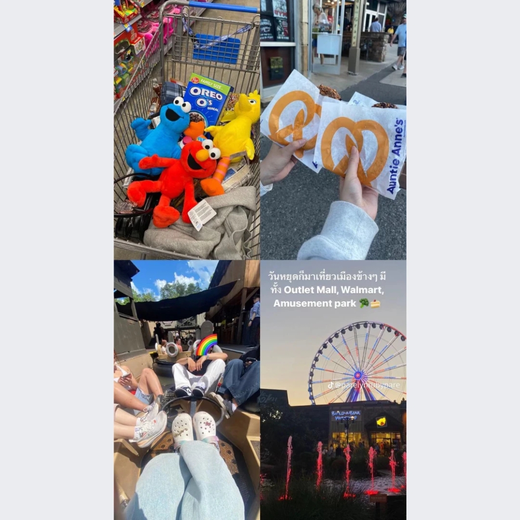 วันหยุด dayoff outlet mall walmart amusement park รีวิว review New Step Ober Work and Travel Gatlinburg Tennessee wat2024 Park Staff