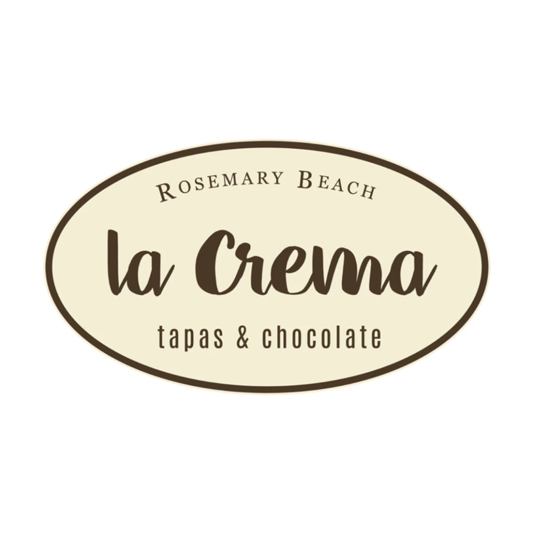 โลโก้ La Crema Tapas & Chocolate newstep new step work and travel Rosemary Beach Florida
