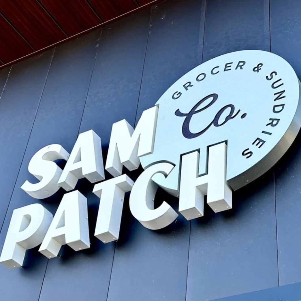 โลโก้ Sam Patch Co. Grocery and Sundries newstep new step work and travel Island Park, Idaho